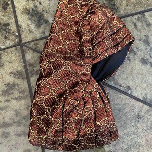 Gucci GG Lamé Turban Headwrap | Brown & Gold | Made in Italy